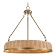Uttermost Ladakh 9 Light Round Wicker Pendant in Brass