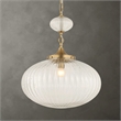 Uttermost Bellaire 1 Light Glass Shade Pendant in Brass