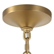Uttermost Bellaire 1 Light Glass Shade Pendant in Brass