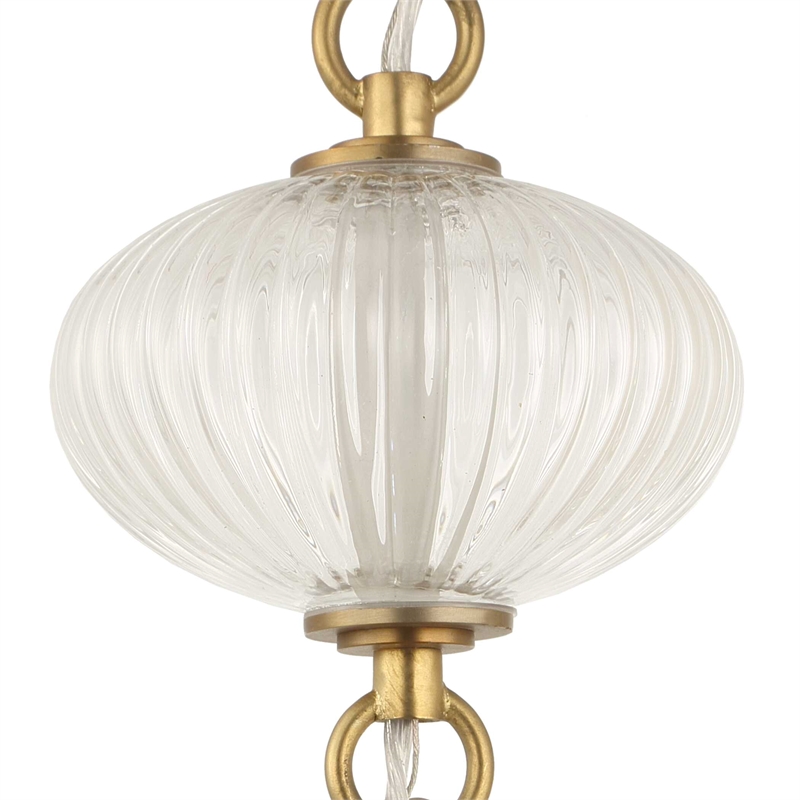 Uttermost Bellaire 1 Light Glass Shade Pendant in Brass