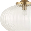 Uttermost Bellaire 1 Light Glass Shade Pendant in Brass