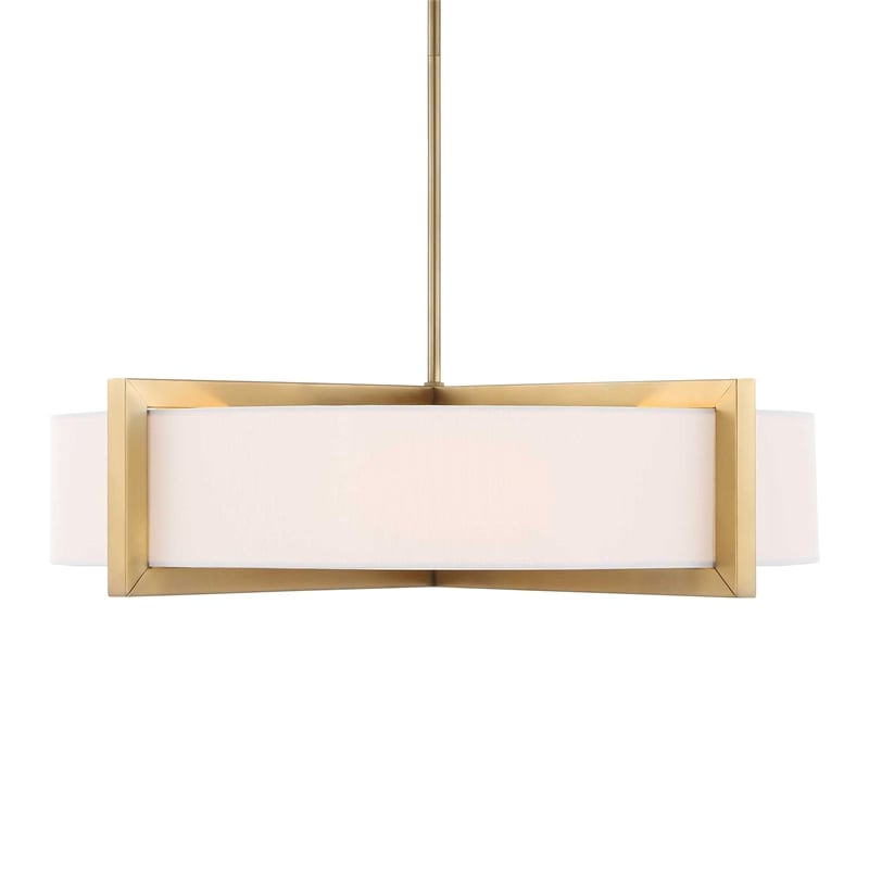 Uttermost Cresson 4 Light Drum Pendant in White