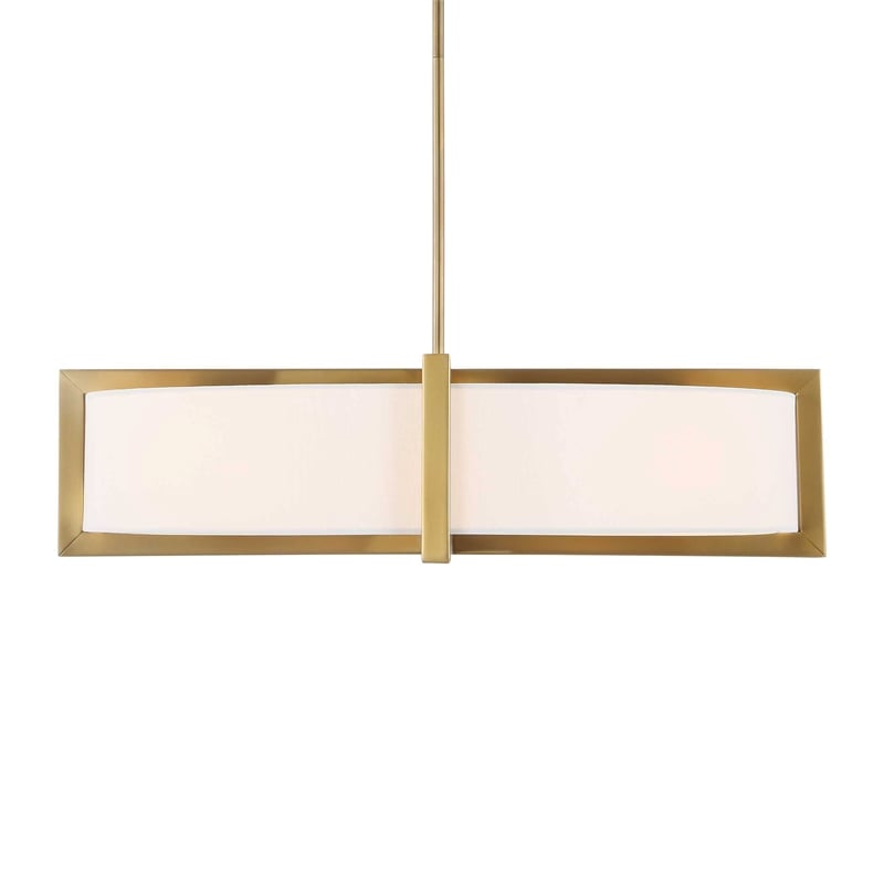 Uttermost Cresson 4 Light Drum Pendant in White