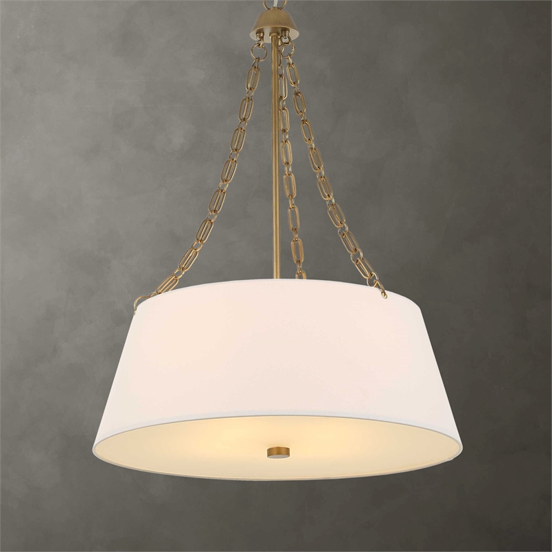 Uttermost Andalucia 4 Light Drum Pendant in White