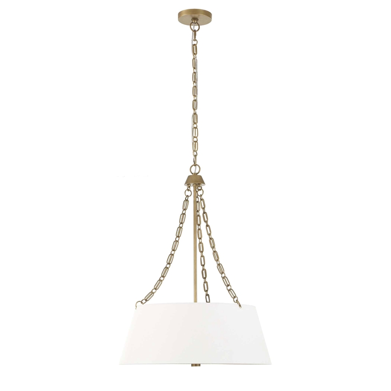 Uttermost Andalucia 4 Light Drum Pendant in White