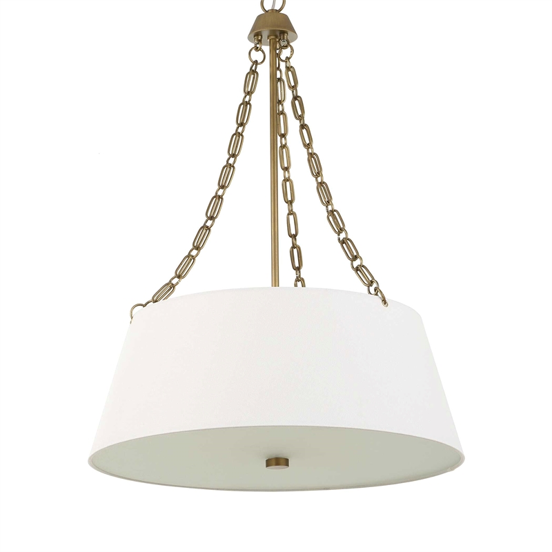 Uttermost Andalucia 4 Light Drum Pendant in White