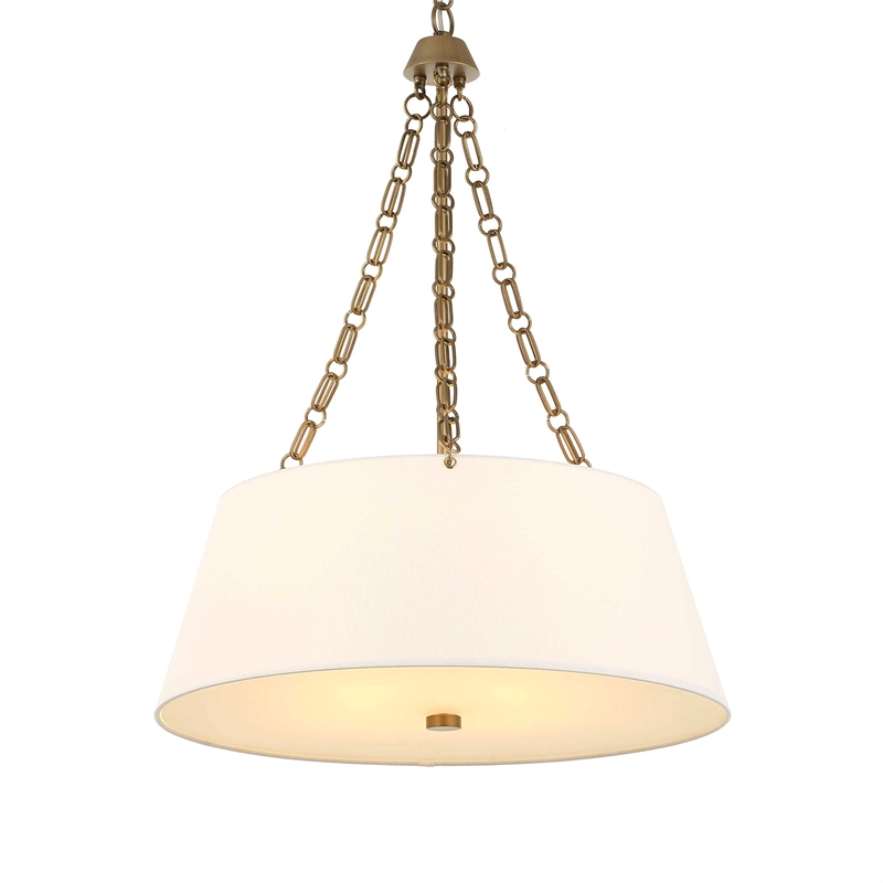Uttermost Andalucia 4 Light Drum Pendant in White