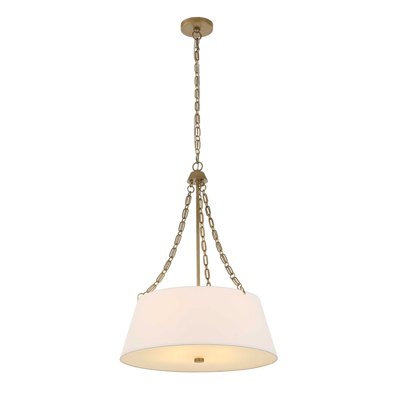 Uttermost Andalucia 4 Light Drum Pendant in White