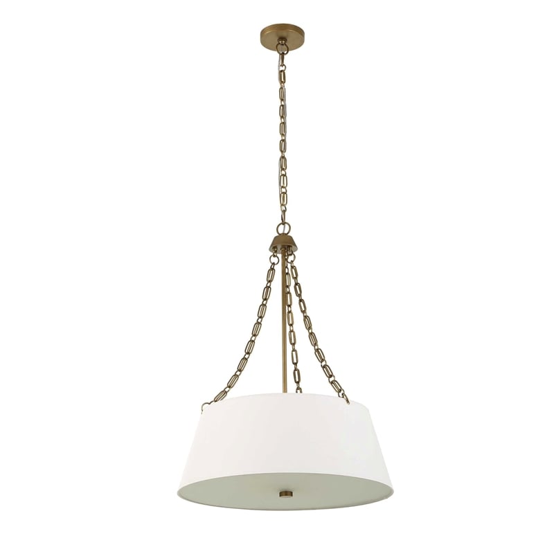 Uttermost Andalucia 4 Light Drum Pendant in White