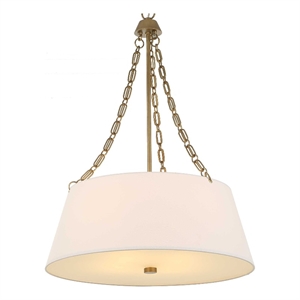 Uttermost Andalucia 4 Light Drum Pendant in White