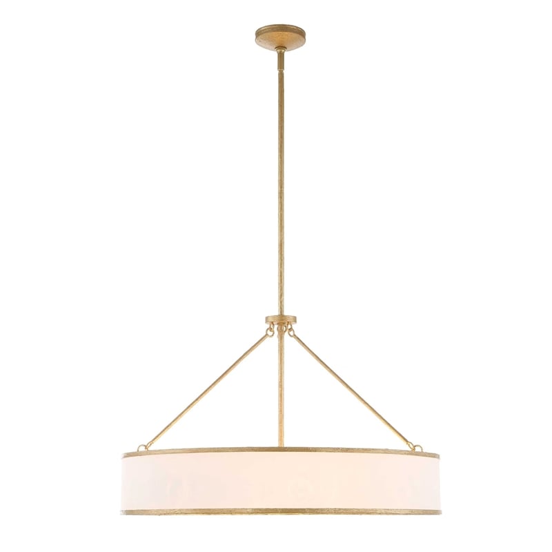 Uttermost Algiers 8 Light Drum Pendant in White