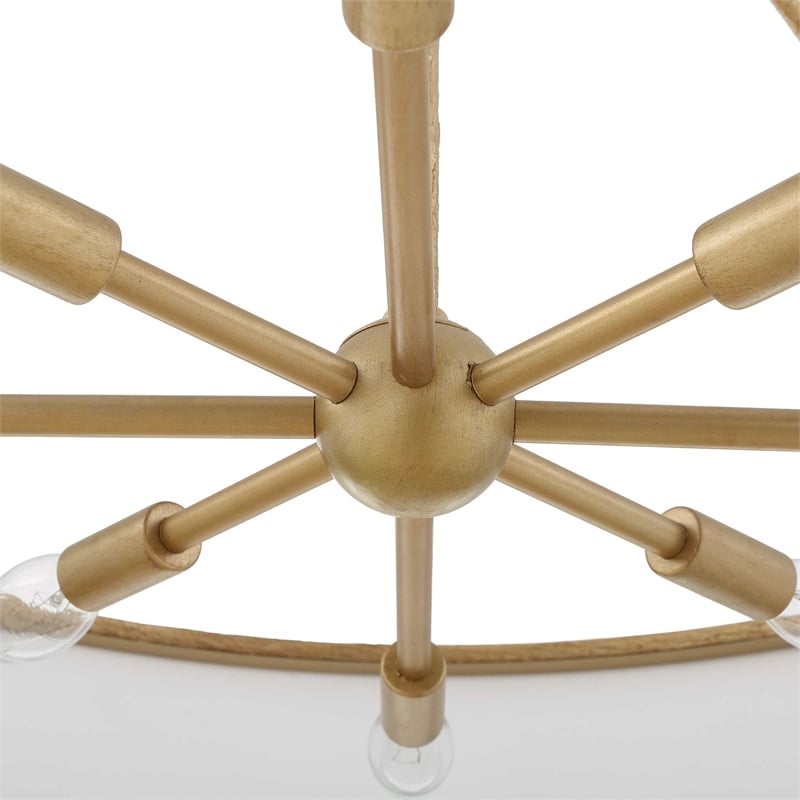 Uttermost Algiers 8 Light Drum Pendant in White