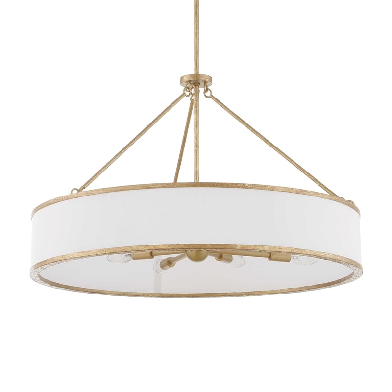 Uttermost Algiers 8 Light Drum Pendant in White