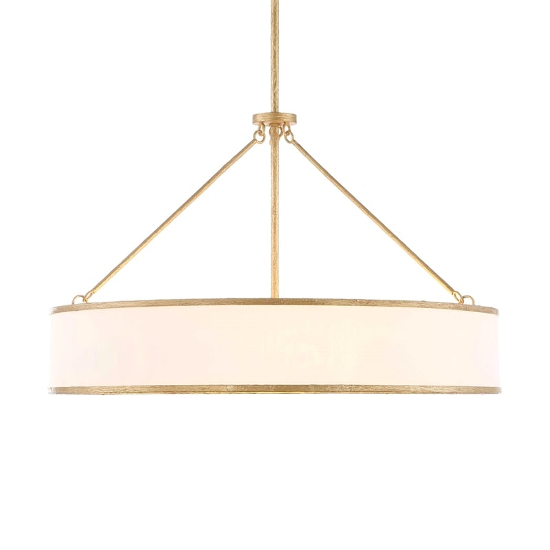 Uttermost Algiers 8 Light Drum Pendant in White