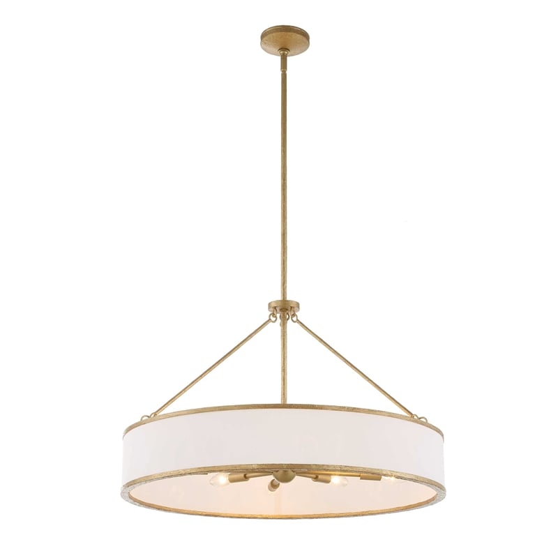 Uttermost Algiers 8 Light Drum Pendant in White