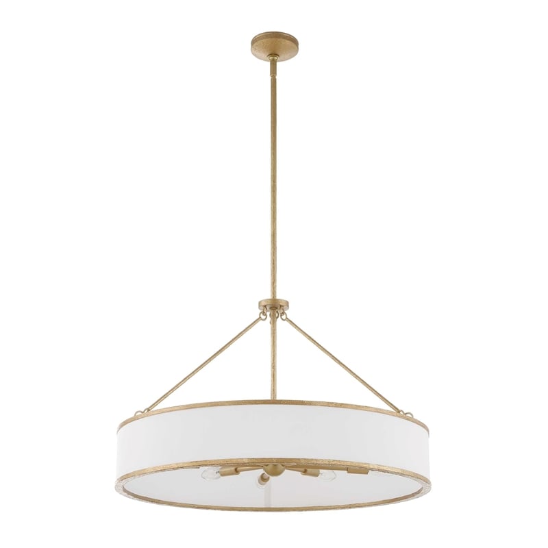 Uttermost Algiers 8 Light Drum Pendant in White