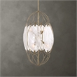 Uttermost Valencia 6 Light Glass Panel Pendant in White