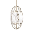 Uttermost Valencia 6 Light Glass Panel Pendant in White