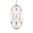 Uttermost Valencia 6 Light Glass Panel Pendant in White
