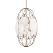 Uttermost Valencia 6 Light Glass Panel Pendant in White