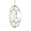 Uttermost Valencia 6 Light Glass Panel Pendant in White