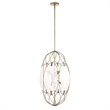 Uttermost Valencia 6 Light Glass Panel Pendant in White