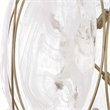 Uttermost Valencia 6 Light Glass Panel Pendant in White