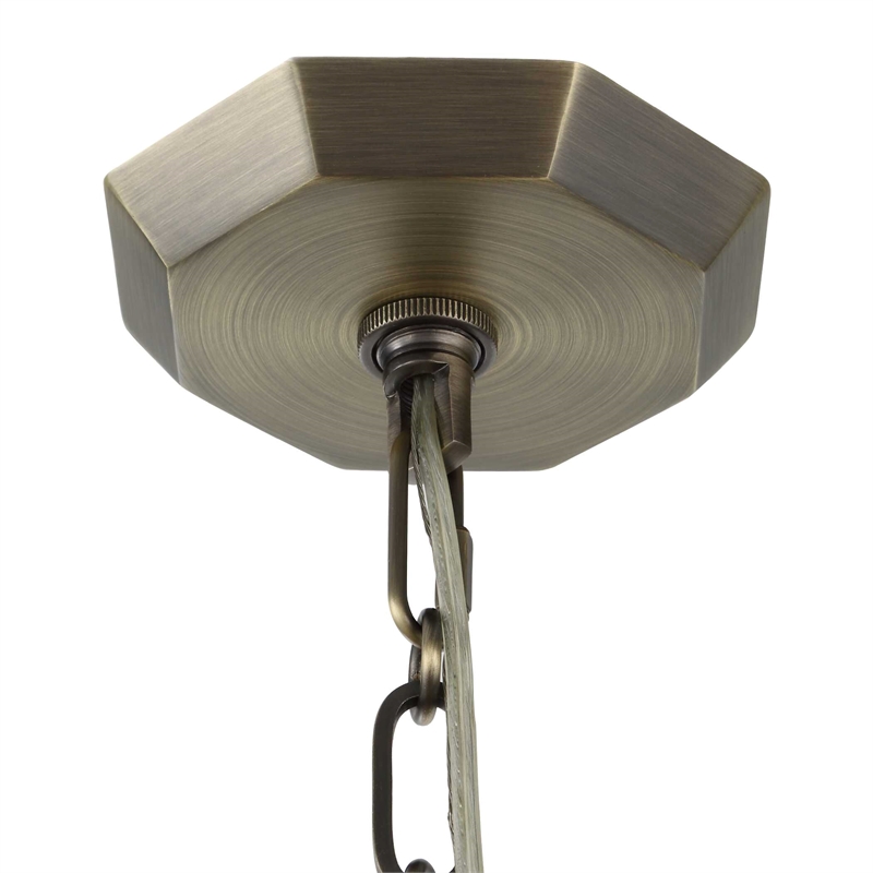 Uttermost Granada 1 Light Hexagon Pendant in Brass
