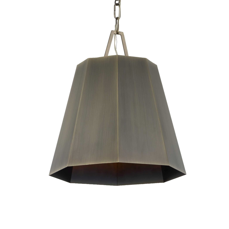 Uttermost Granada 1 Light Hexagon Pendant in Brass