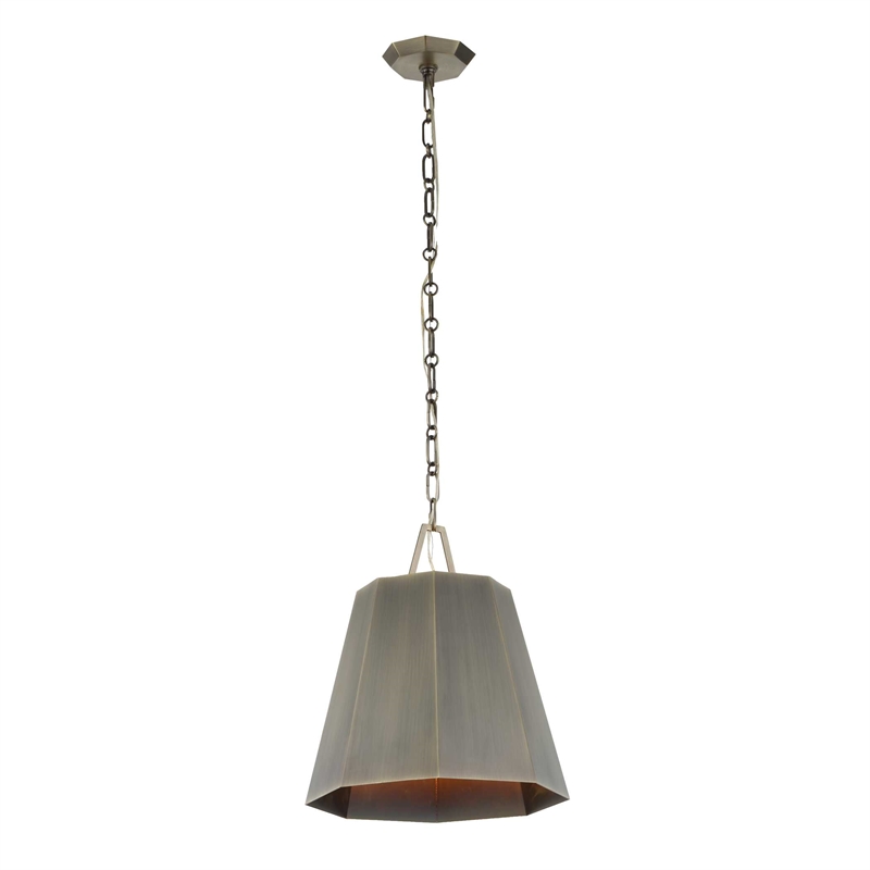 Uttermost Granada 1 Light Hexagon Pendant in Brass