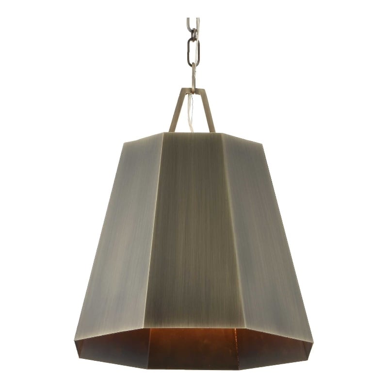Uttermost Granada 1 Light Hexagon Pendant in Brass