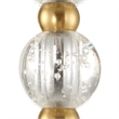 Uttermost Ripple 1 Light Frost Glass Pendant in Brass