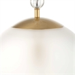 Uttermost Ripple 1 Light Frost Glass Pendant in Brass