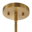 Uttermost Ripple 1 Light Frost Glass Pendant in Brass