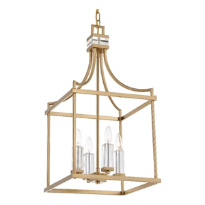 Uttermost Montreal 4 Light Brass Lantern Pendant