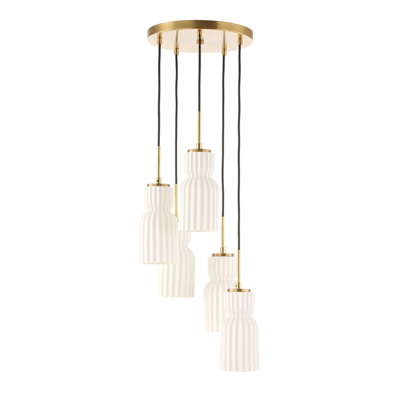 Uttermost Vanier 5 Light Cluster Pendant in Gold