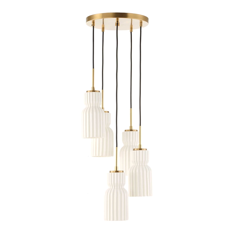 Uttermost Vanier 5 Light Cluster Pendant in Gold