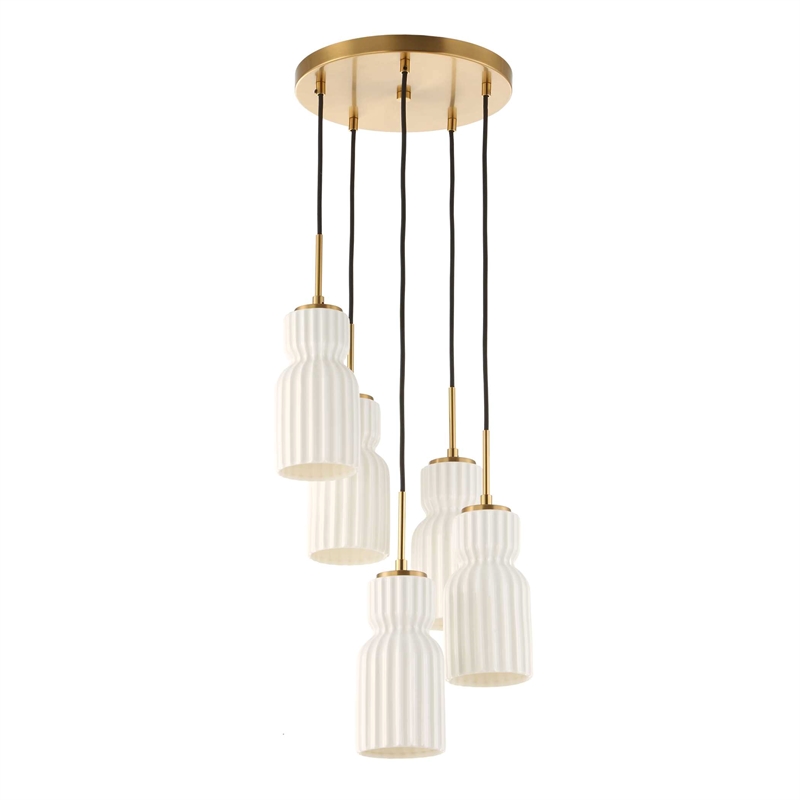 Uttermost Vanier 5 Light Cluster Pendant in Gold
