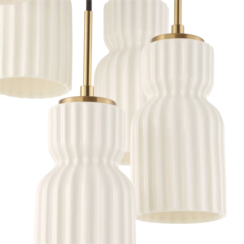 Uttermost Vanier 5 Light Cluster Pendant in Gold