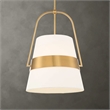 Uttermost Harness 1 Light Shade Pendant in White