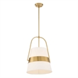 Uttermost Harness 1 Light Shade Pendant in White