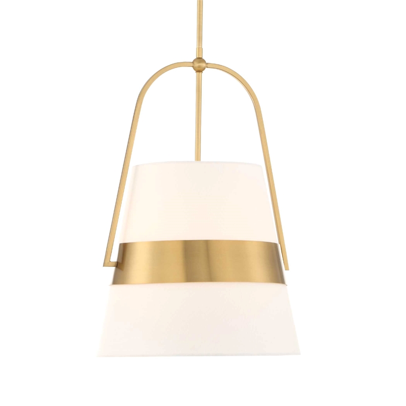 Uttermost Harness 1 Light Shade Pendant in White