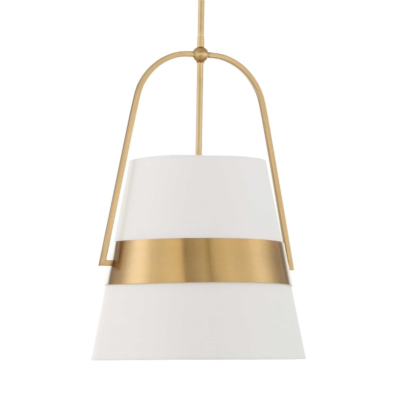 Uttermost Harness 1 Light Shade Pendant in White