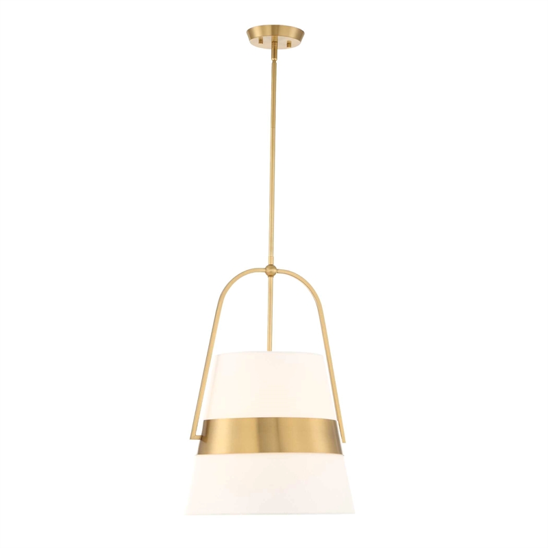 Uttermost Harness 1 Light Shade Pendant in White