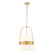 Uttermost Harness 1 Light Shade Pendant in White