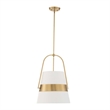 Uttermost Harness 1 Light Shade Pendant in White
