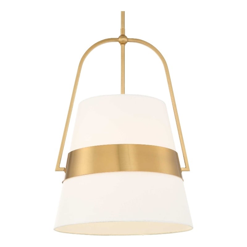 Uttermost Harness 1 Light Shade Pendant in White