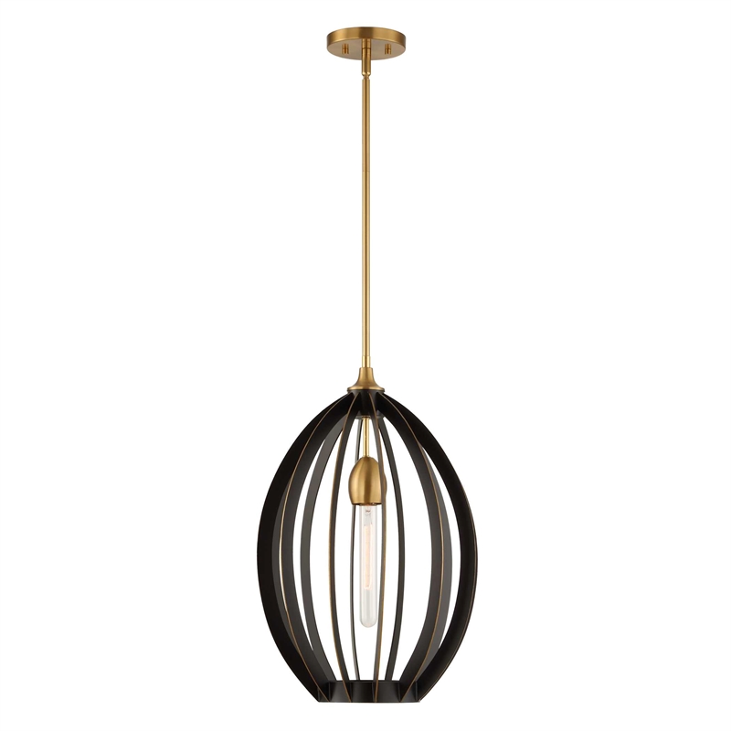 Uttermost Darby 1 Light Architectural Oval Pendant in Bronze
