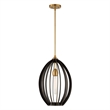 Uttermost Darby 1 Light Architectural Oval Pendant in Bronze