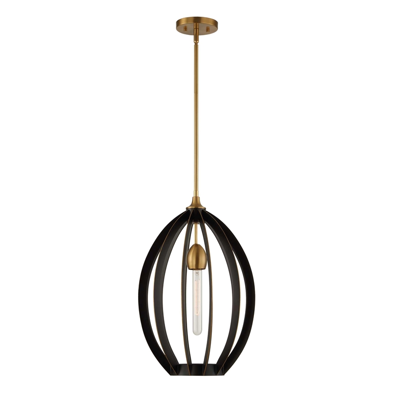 Uttermost Darby 1 Light Architectural Oval Pendant in Bronze
